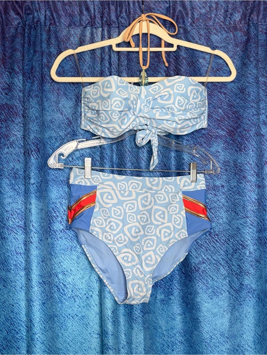 Disney Other - Disney Light Blue Swirl Bikini Top